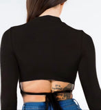 Ribbed Open Back Top